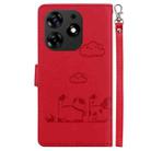 For Tecno Spark 10 Pro Cute Cats RFID Leather Phone Case(Red) - 3