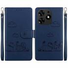 For Tecno Spark 10 Pro Cute Cats RFID Leather Phone Case(Blue) - 1