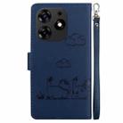 For Tecno Spark 10 Pro Cute Cats RFID Leather Phone Case(Blue) - 3