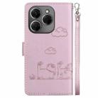 For Tecno Spark 20 Pro Cute Cats RFID Leather Phone Case(Rose Gold) - 3