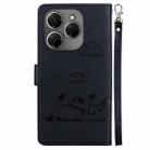 For Tecno Spark 20 Pro Cute Cats RFID Leather Phone Case(Black) - 3