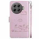 For Tecno Spark 20 Pro+ 4G Cute Cats RFID Leather Phone Case(Rose Gold) - 3