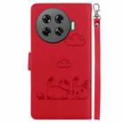 For Tecno Spark 20 Pro+ 4G Cute Cats RFID Leather Phone Case(Red) - 3