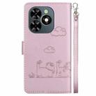 For Tecno Spark Go 2024 / 20 / 20C Cute Cats RFID Leather Phone Case(Rose Gold) - 3