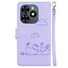 For Tecno Spark Go 2024 / 20 / 20C Cute Cats RFID Leather Phone Case(Purple) - 3