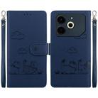 For Tecno Pova 6 Neo Cute Cats RFID Leather Phone Case(Blue) - 1