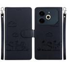 For Tecno Pova 6 Neo Cute Cats RFID Leather Phone Case(Black) - 1