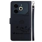 For Tecno Pova 6 Neo Cute Cats RFID Leather Phone Case(Black) - 3