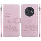 For Tecno Spark 30C Cute Cats RFID Leather Phone Case(Rose Gold) - 1
