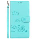 For Tecno Spark 30C Cute Cats RFID Leather Phone Case(Green) - 2