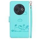 For Tecno Spark 30C Cute Cats RFID Leather Phone Case(Green) - 3