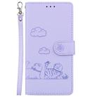 For Tecno Spark 30C Cute Cats RFID Leather Phone Case(Purple) - 2