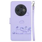 For Tecno Spark 30C Cute Cats RFID Leather Phone Case(Purple) - 3