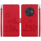 For Tecno Spark 30C Cute Cats RFID Leather Phone Case(Red) - 1