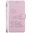 For Tecno Spark Go 1 / Pop 9 Cute Cats RFID Leather Phone Case(Rose Gold) - 2