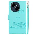 For Tecno Spark Go 1 / Pop 9 Cute Cats RFID Leather Phone Case(Green) - 2