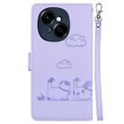 For Tecno Spark Go 1 / Pop 9 Cute Cats RFID Leather Phone Case(Purple) - 3