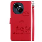For Tecno Spark Go 1 / Pop 9 Cute Cats RFID Leather Phone Case(Red) - 3