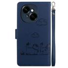 For Tecno Spark Go 1 / Pop 9 Cute Cats RFID Leather Phone Case(Blue) - 3