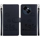 For Tecno Spark Go 1 / Pop 9 Cute Cats RFID Leather Phone Case(Black) - 1