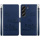 For Tecno Camon 40 Cute Cats RFID Leather Phone Case(Blue) - 1