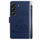 For Tecno Camon 40 Cute Cats RFID Leather Phone Case(Blue) - 3