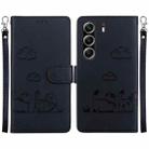 For Tecno Camon 40 Pro 4G Cute Cats RFID Leather Phone Case(Black) - 1