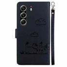 For Tecno Camon 40 Pro 4G Cute Cats RFID Leather Phone Case(Black) - 3