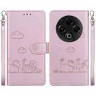 For Tecno Spark 30 4G Cute Cats RFID Leather Phone Case(Rose Gold) - 1