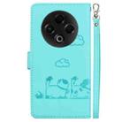 For Tecno Spark 30 4G Cute Cats RFID Leather Phone Case(Green) - 3