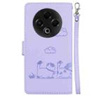 For Tecno Spark 30 4G Cute Cats RFID Leather Phone Case(Purple) - 3