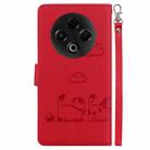 For Tecno Spark 30 4G Cute Cats RFID Leather Phone Case(Red) - 3