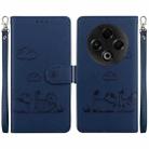 For Tecno Spark 30 4G Cute Cats RFID Leather Phone Case(Blue) - 1