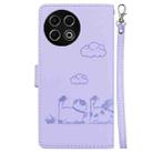For Tecno Spark 30 Pro Cute Cats RFID Leather Phone Case(Purple) - 3