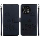 For Tecno Spark 30 Pro Cute Cats RFID Leather Phone Case(Black) - 1