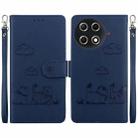 For Tecno Camon 30S / Camon 30S Pro Cute Cats RFID Leather Phone Case(Blue) - 1