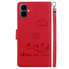 For Tecno Pop 10 / Spark Go 2 4G Cute Cats RFID Leather Phone Case(Red) - 3