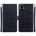 For Tecno Pop 10 / Spark Go 2 4G Cute Cats RFID Leather Phone Case(Black) - 1
