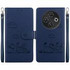 For Tecno Pop 9 5G / Spark 30C 5G Cute Cats RFID Leather Phone Case(Blue) - 1