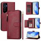 For Tecno Pova Neo 2 Multi-Card Slots Zipper Wallet Leather Phone Case(Dark Red) - 1