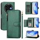 For Tecno Spark 30C Multi-Card Slots Zipper Wallet Leather Phone Case(Green) - 1