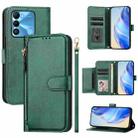 For Tecno Spark Go 2022 / Spark 8C / Spark 9 Multi-Card Slots Zipper Wallet Leather Phone Case(Green) - 1