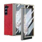 For Samsung Galaxy Z Fold6 Integrated Cloud Dragon Pattern Fold Phone Case(Red) - 1
