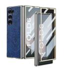 For Samsung Galaxy Z Fold6 Integrated Cloud Dragon Pattern Fold Phone Case(Blue) - 1