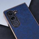 For Samsung Galaxy Z Fold6 Integrated Cloud Dragon Pattern Fold Phone Case(Blue) - 3