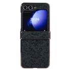 For Samsung Galaxy Z Flip6 Three Parts Cloud Dragon Pattern Fold Phone Case(Black) - 1