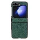 For Samsung Galaxy Z Flip6 Three Parts Cloud Dragon Pattern Fold Phone Case(Green) - 1