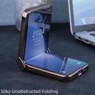 For Samsung Galaxy Z Flip6 Three Parts Plating Frame MagSafe Carbon Fiber Fold Phone Case(Titanium Gold) - 3