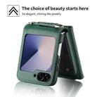 For Samsung Galaxy Z Flip6 POLA Multi-Card Slots Leaf Pattern Phone Case(Green) - 3