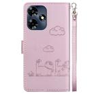 For Infinix Hot 30 4G Cute Cats RFID Leather Phone Case(Rose Gold) - 3